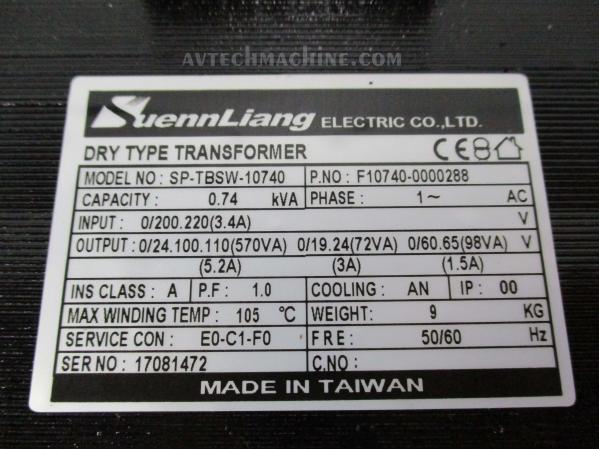 SP-TBSW-10740 Suenn Liang Transformer 0.74 KVA