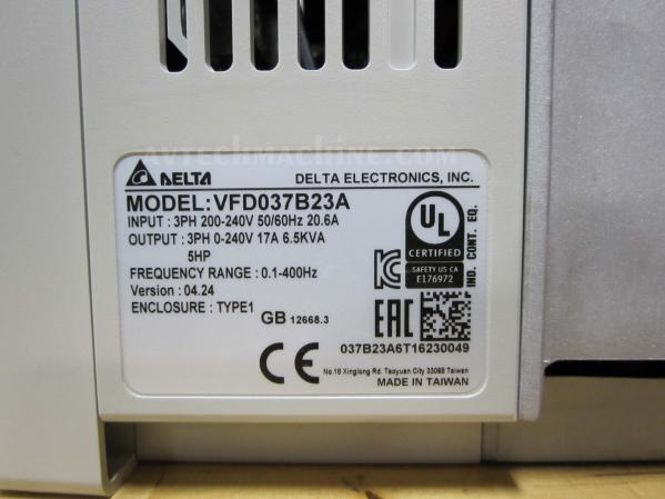 VFD037B23A Delta Inverter AC Variable Frequency Drive VFD-B 5HP 3PH 230V