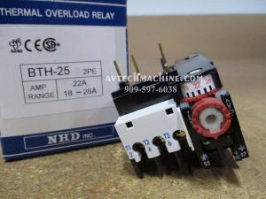 BTH-252PE-22A NHD Thermal Overload 2 Pole 18 - 26 Amp