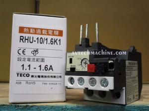 RHU-10/1.6K1 Teco Thermal Overload 2 Pole 1.1 - 1.6 Amp