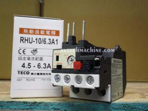 RHU-10/6.3A1 Teco Thermal Overload 4.5 - 6.3 Amp