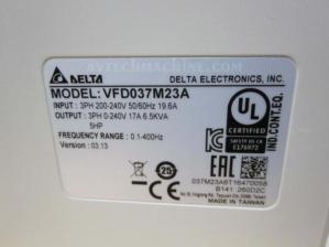 VFD037M23A Delta Inverter AC Variable Frequency Drive VFD-M 5HP 3PH ...